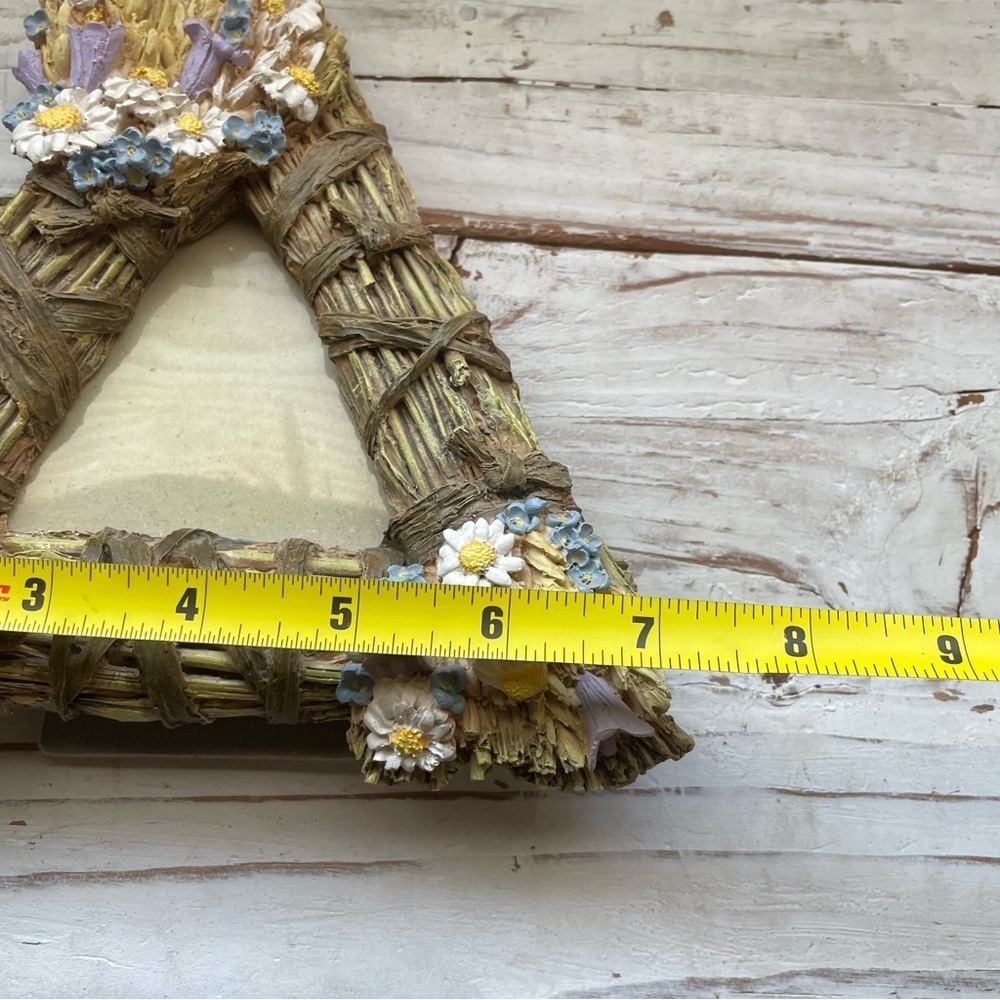 Rustic Triangle Photo Picture Frame 7”x7”Country Farmhouse Cottagecore Floral - Picture 7 of 8